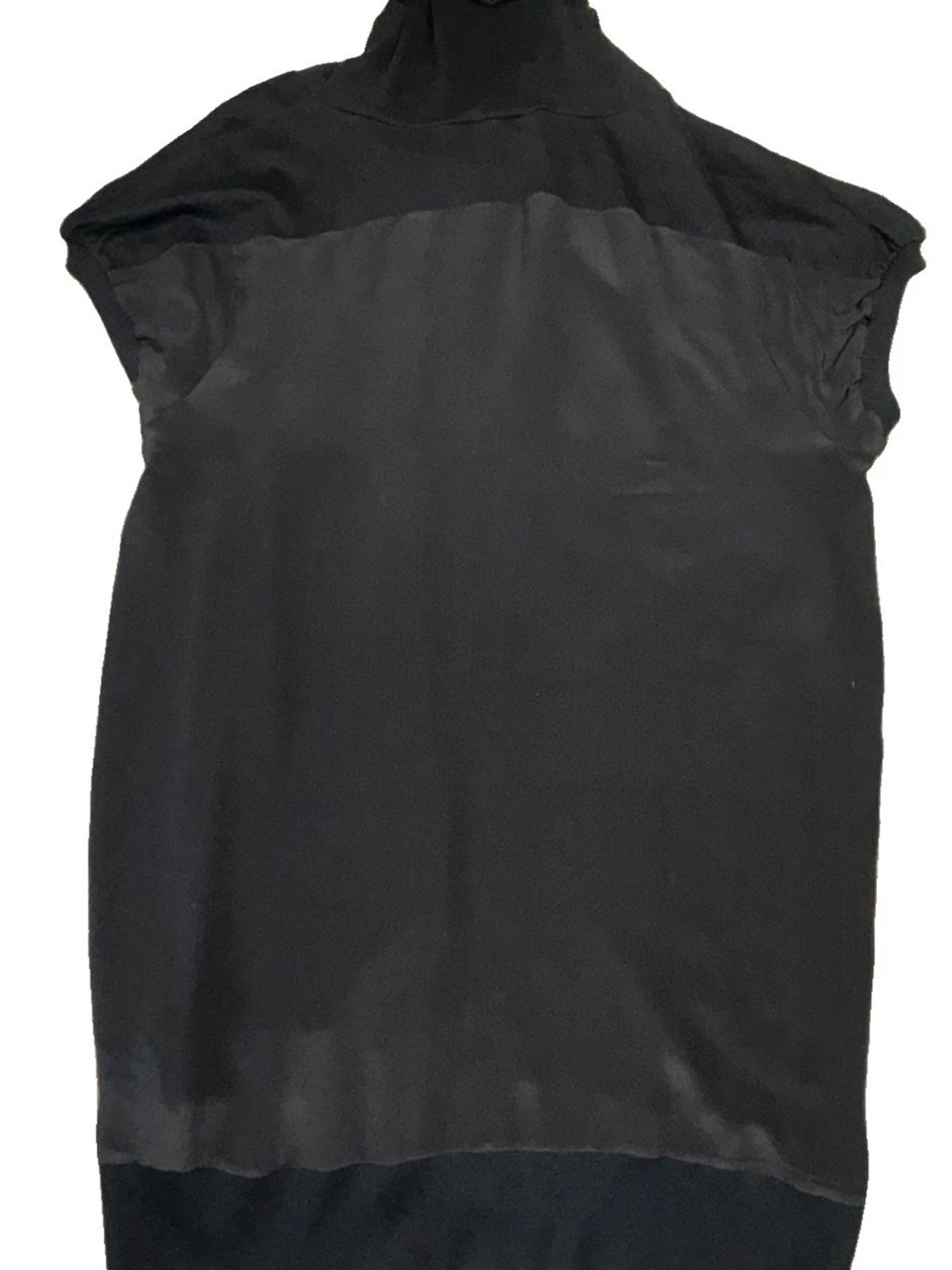 Persona Marina Rinaldi Dress L Black 100% Silk Wool Cashmere Cowl NWT $415 - Picture 12 of 14